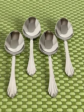Retroneu BARRINGTON Stainless 4 Teaspoons 18/8 Korea Glossy Flatware
