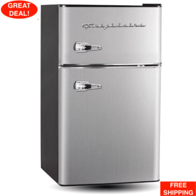 Frigidaire, 3.2 CU FT. Capacity 2 Door Compact Refrigerator With Chrome Trim