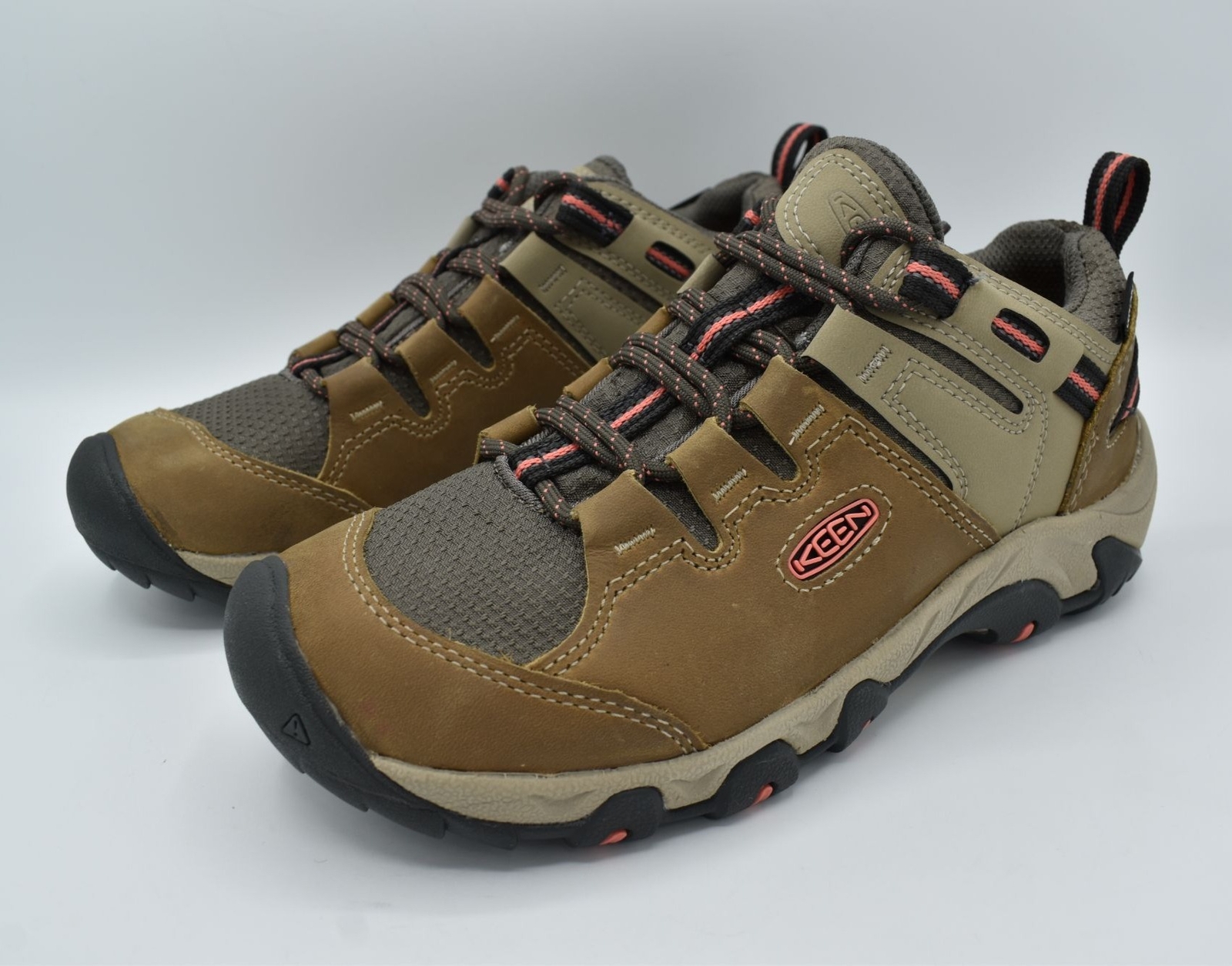 Scarpe da trekking impermeabili Keen da donna taglia 10 Steens Timberwolf corallo sneakers