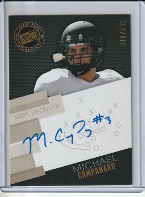 Michael Campanaro 2014 Press Pass Rookie Gold Auto 010/199 Wake Forest