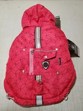 Silver Paw Dog Pink Coat Medium LED Light-up Jacket SAPJ0026 NEW Silvershield M