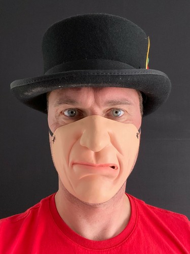 Funny Half Face Cigarette Smoking Man Fake Thermometer Stag Accessory Peaky 1920 - Picture 2 of 9