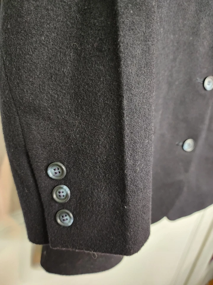 L.L. Bean | Black Blazer Coat Wool Lined Pocket Two Buttons - Size 12P - Image 4 of 4