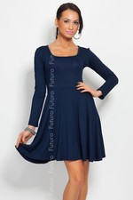 Classic Skater Women's Dress Long Sleeve Scoop Neck Size 8-18 FT2520