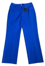 NWT St. John by Marie Gray Sport Twill Denim Pants Straight Leg Size 6 Deep Blue