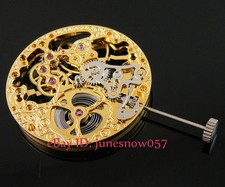 Parnis golden 17 Jewels 6497 mechanical hand winding movement fit men's watch M4