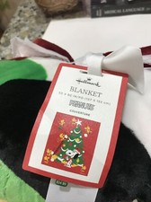 Peanuts Snoopy  Woodstock Decorating Christmas Tree Throw Blanket by Hallmark