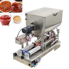 Paste Liquid Filling Machine w/Transverse Heating and Stirring Hopper 100-1000ML