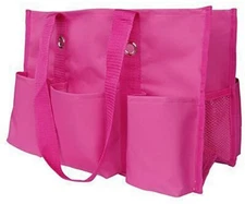 Thirty-one Organizing Utility Tote Shoulder Bag Pink Beach Travel Shopping