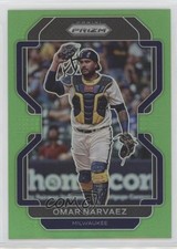 2022 Panini Prizm Tier II Lime Green Prizm 87/125 Omar Narvaez #217 00gy