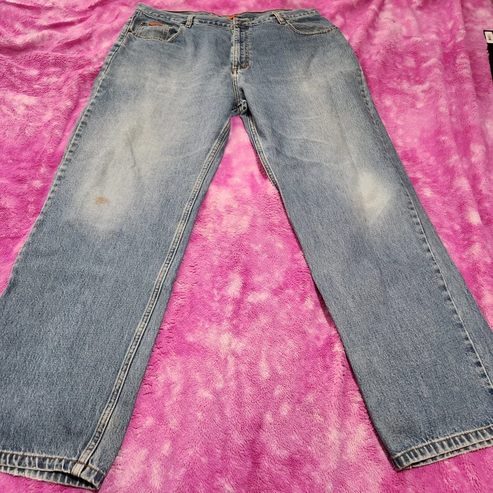 Jeans Jeep masculino 40x32 cintura alta ajuste relaxado azul denim feito no México - Imagem 2 de 4