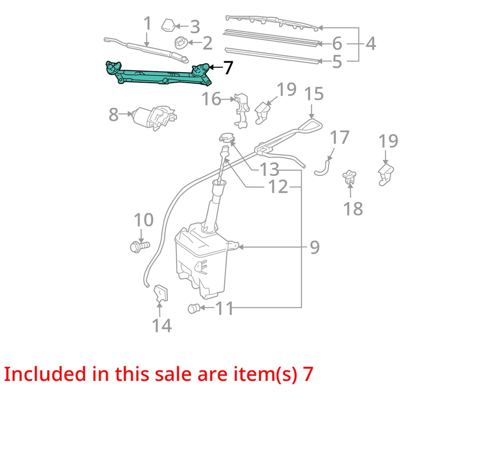 Wiper Transmission Fits 05-10 SCION TC 10192066 - Image 4 of 4