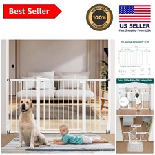 Adjustable Extra Wide Baby/Dog Gate - Auto-Close  Safety Latch Design