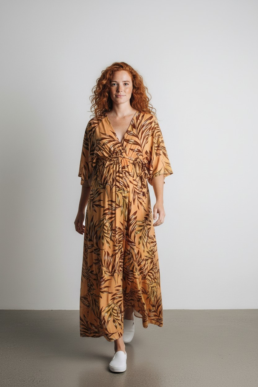 Rachel Pally Maternity Long Caftan Dress Floral Size XS