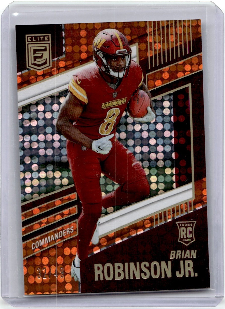 2022 DONRUSS ELITE ORANGE ROOKIE BRIAN ROBINSON JR. RC /49 WASHINGTON COMMANDERS