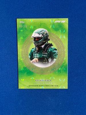 #ad #ad LANCE STROLL 2025 TOPPS F1 FORMULA 1 ECCELLENZA GREEN PARALLEL #61 75 $19.99