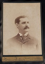 1880s-90s MLB Cincinnati Reds Baseball HOF Second Base Bid McPhee Cabinet Card