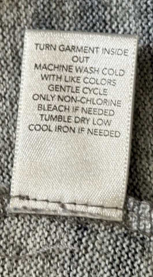 Christopher & Banks 长袖灰色/蓝色条纹亮片 M 码 — 第 4/4 张图片