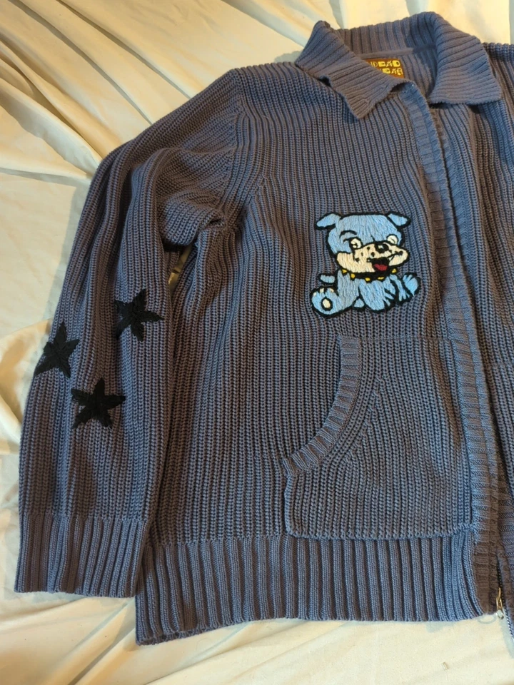 Brain Dead X Hysteric Glamour Mini Crotchet Cremallera Cárdigan Suéter XL Foto 3 de 4