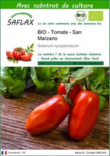 SAFLAX - BIO - Tomate - San Marzano - 15 graines - Avec substrat - Solanum