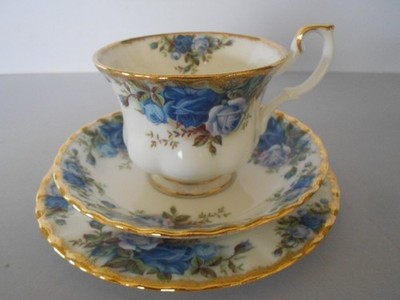 Royal Albert Moonlight Rose Tee Trio Tasse/Untertasse/Beilagenteller 1. Qualität