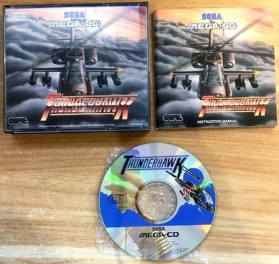 THUNDERHAWK COMPLET BOÎTE NOTICE SEGA MEGA CD PAL EURO FR CIB OVP Très Bon état - Photo 1/4