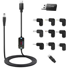 FARSENSE USB C to DC Adapter,Barrel PD Trigger Cable(3.3ft) with 10... 