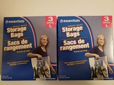 Large Heavy Duty Storage Bags with Zip-lock , Size Large, 3 Count , 2 Pack 6...