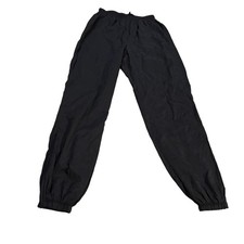 Nike Mesh Lined Windbreaker Pants Womens Large Black Ankle Zip Vintage 90s