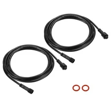 2Pcs 6.56ft 3 Pin Extension Cable Wire 22 AWG Waterproof IP67 Connectors