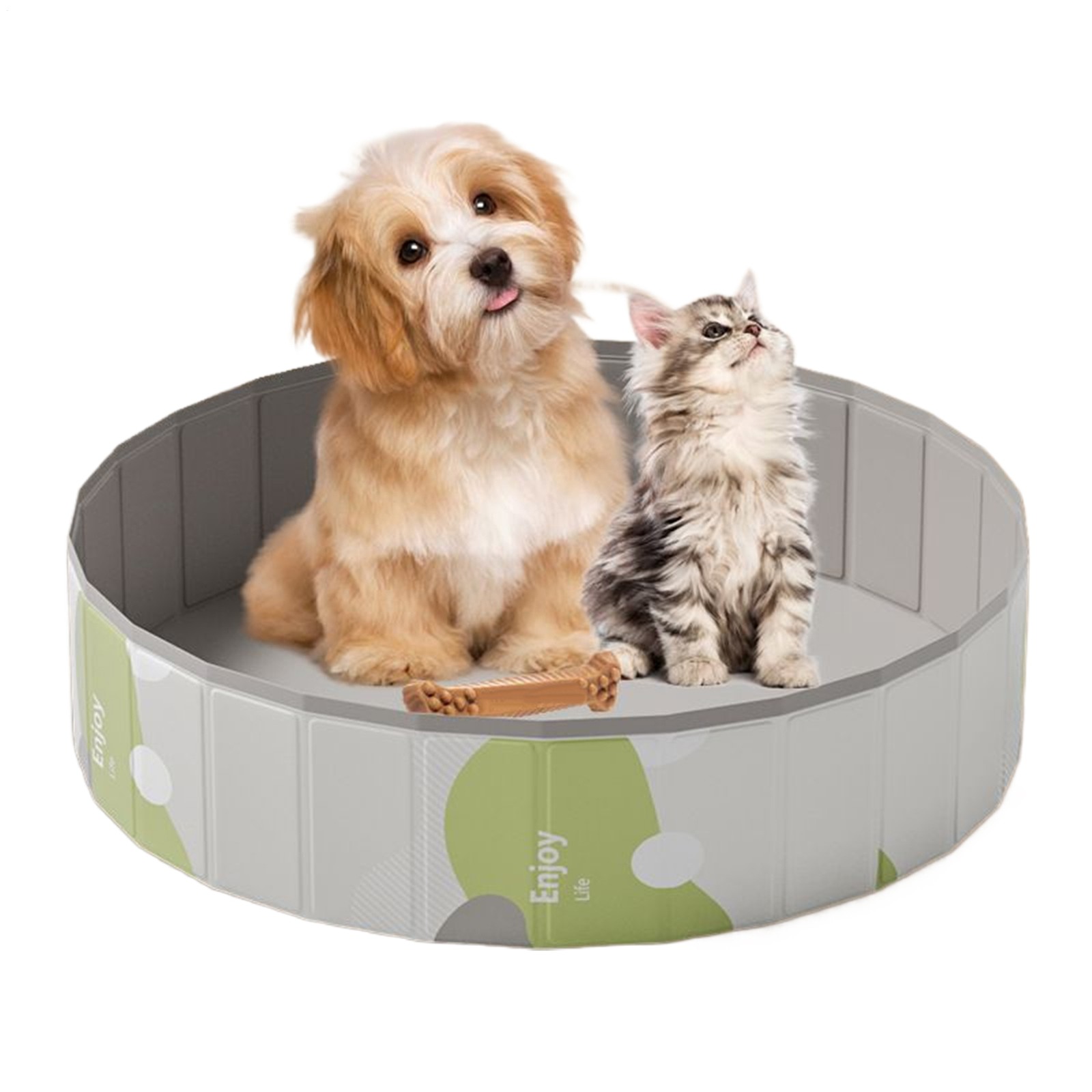 Dog Pool for Large Dogs, Kiddie Pool Hard Plastic, Dog Bathtub Foldable
