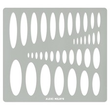 Aleks Melnyk No.208 Metal Ellipse Template, Stencil, Geometric Template,...