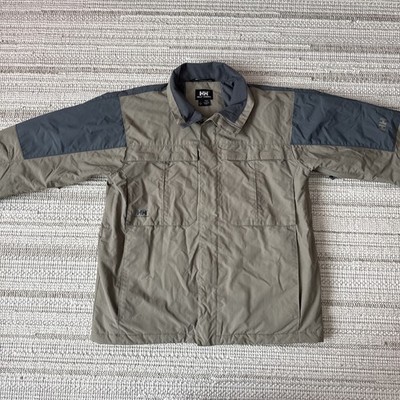 Helly Hansen SKi Skiing Coat Style In motion Beige Nylon Large Vintage HH Snow