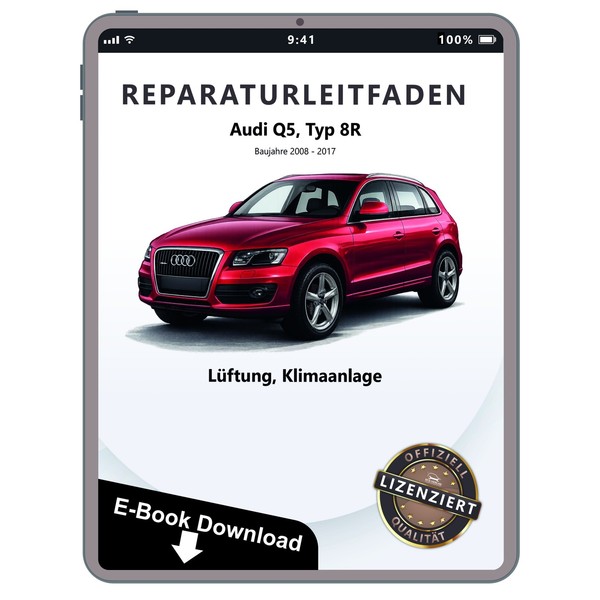 Audi Q5 Typ 8R 2008-2017 LüFtung Klimaanlage Reparaturanleitung Pdf-image