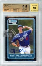 Clayton Kershaw 2006 Bowman Chrome 1st Rookie Autograph Card #DP84 BGS 9.5