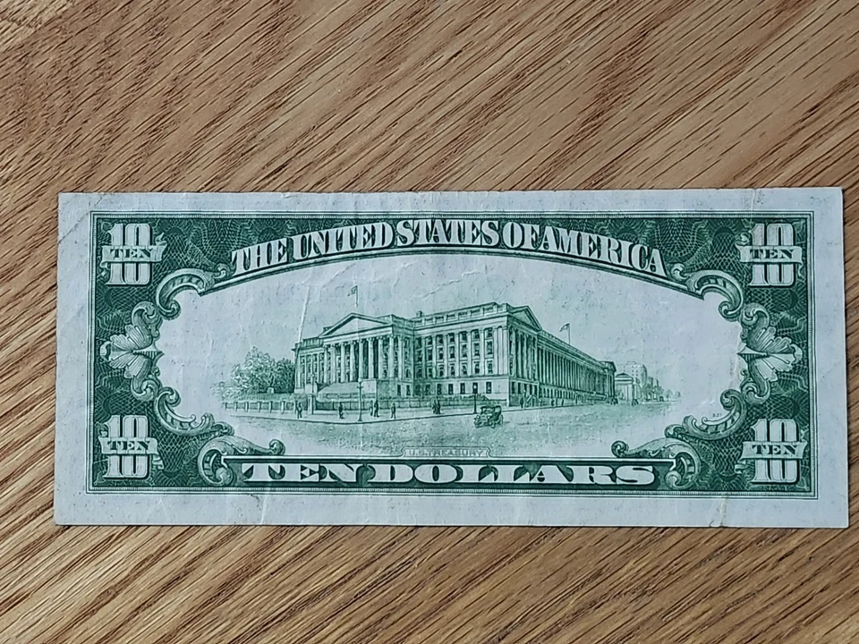 1934 $10 "STAR NOTE" NEW YORK DISTRICT B01303963* - Image 2 of 4