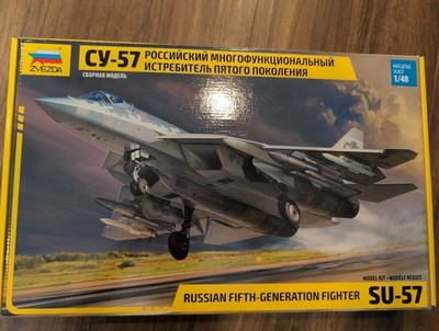 1/48 Zvezda Sukhoi Su-57 Felon Extremely Rare 3 Markings Full Weapons US Sale!!