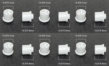 12pc BTO Newly Made Aurora AFX Magnatraction HO Slot Car Rear Wheels 8719 WHITE