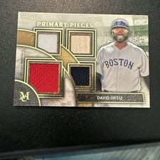David Ortiz - 2025 Topps Museum Collection - Primary Pieces Quad Relic Gold /49