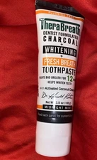 TheraBreath Fresh Breath Toothpaste Charcoal Whitening Exp 7/2024 HTF