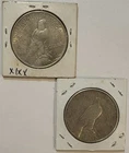 Lot of 2 Peace Silver Dollars 1923 & 1923-S $1 90% Silver US Mint Coins