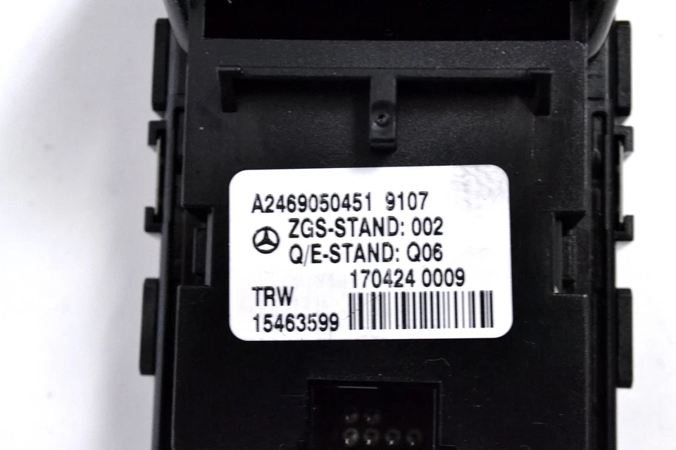 MERCEDES-BENZ SLC R172 2017 Handbrake Button A2469050451 - Image 4 of 4