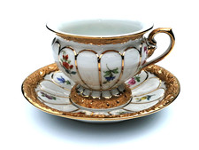 Meissen X-Form Mokkatasse mit Untertasse Stre...