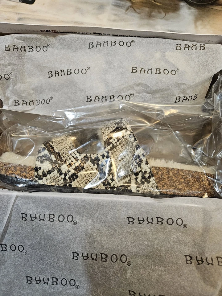 Sandalias borrosas Berkin de bambú con estampado de serpiente Foto 4 de 4