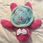 The Preppy Pelican Sea Turtle Plush Seersucker Pink & Aqua with Bow Very Soft — photo 1