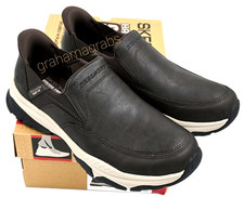 SKECHERS Men's IZAIAH HANDS FREE SWIFT FIT SLIP ON SHOES SNEAKERS BROWN 10, 10.5