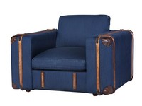Design Sessel Koffer Textil Couch Polster Einsitzer Sofas Wohnzimmer MöBel Retro