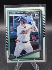 Chase DeLauter 2025 Panini Donruss OPTIC Baseball RATED PROSPECT #107 Guardians