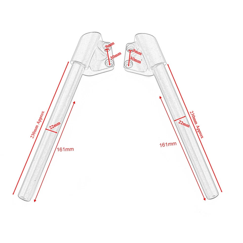 1 пара раздельных ручек для KAWASAKI Ninja 250/R 2008-2012 Ninja 300/R 2013-2017 - Изображение 2 из 4