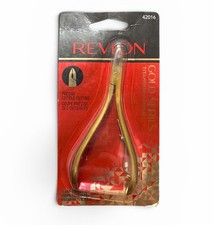 Revlon Gold Series Nail Cuticle Clipper 1/4 Jaw Titanium Coated 42016 NEW